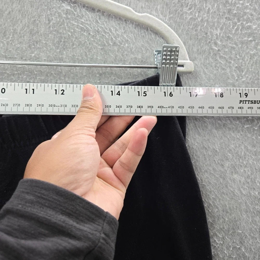 Torrid Women Pants 2 Black Lace Up Ankle Leggings Elastic Waist 23" Inseam - Picture 4 of 8